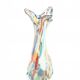 Sekacz vase, mid-century modern, multicolour glass, Huta Krosno, Poland, 1970s