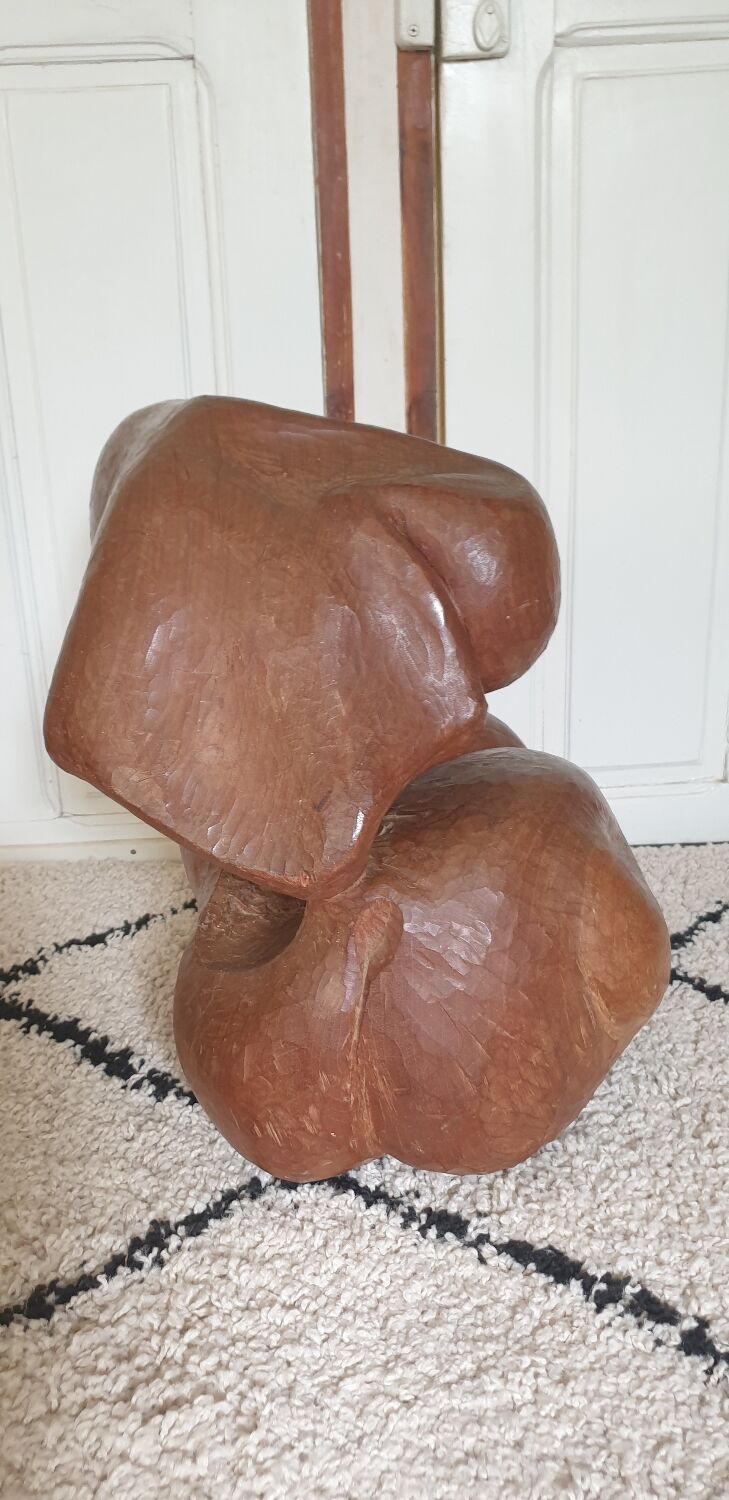 Abstract wooden sculpture