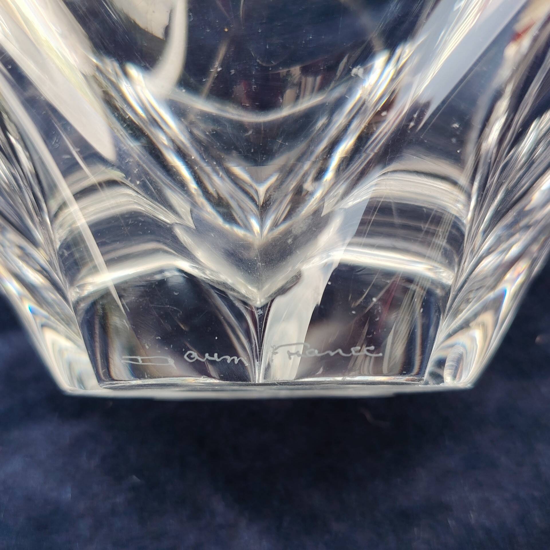 Daum France crystal emptying cup