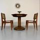 Vintage 1940s/50s bistro table with brass finish