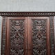 Renaissance cabinet in solid walnut entirely carved around 1850