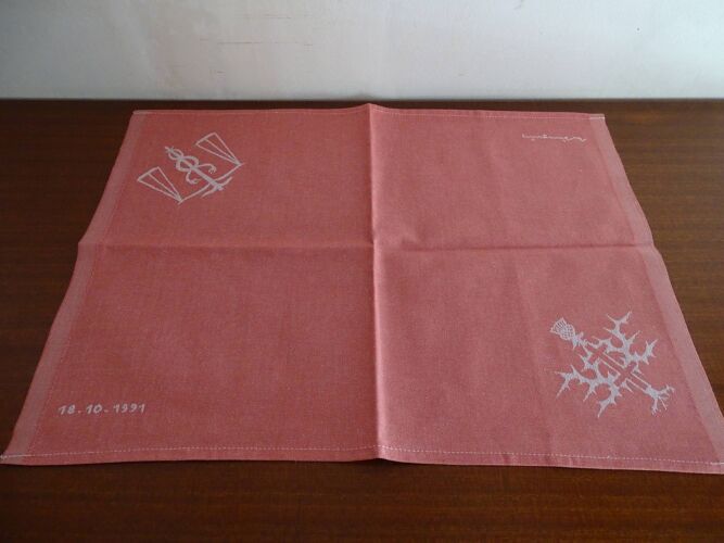 6 serviettes de table Gérardmer Vosges en coton 45 x 35