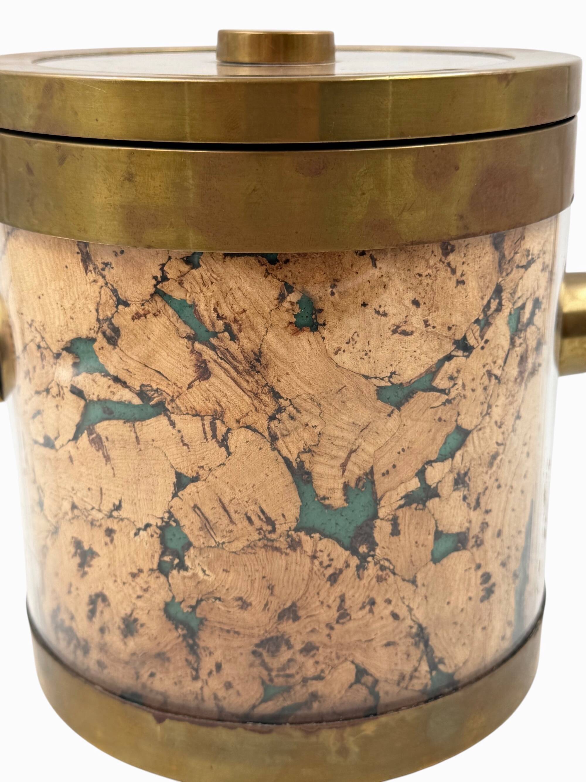 Hollywood regency golden Ice Bucket, France ca. 1970s