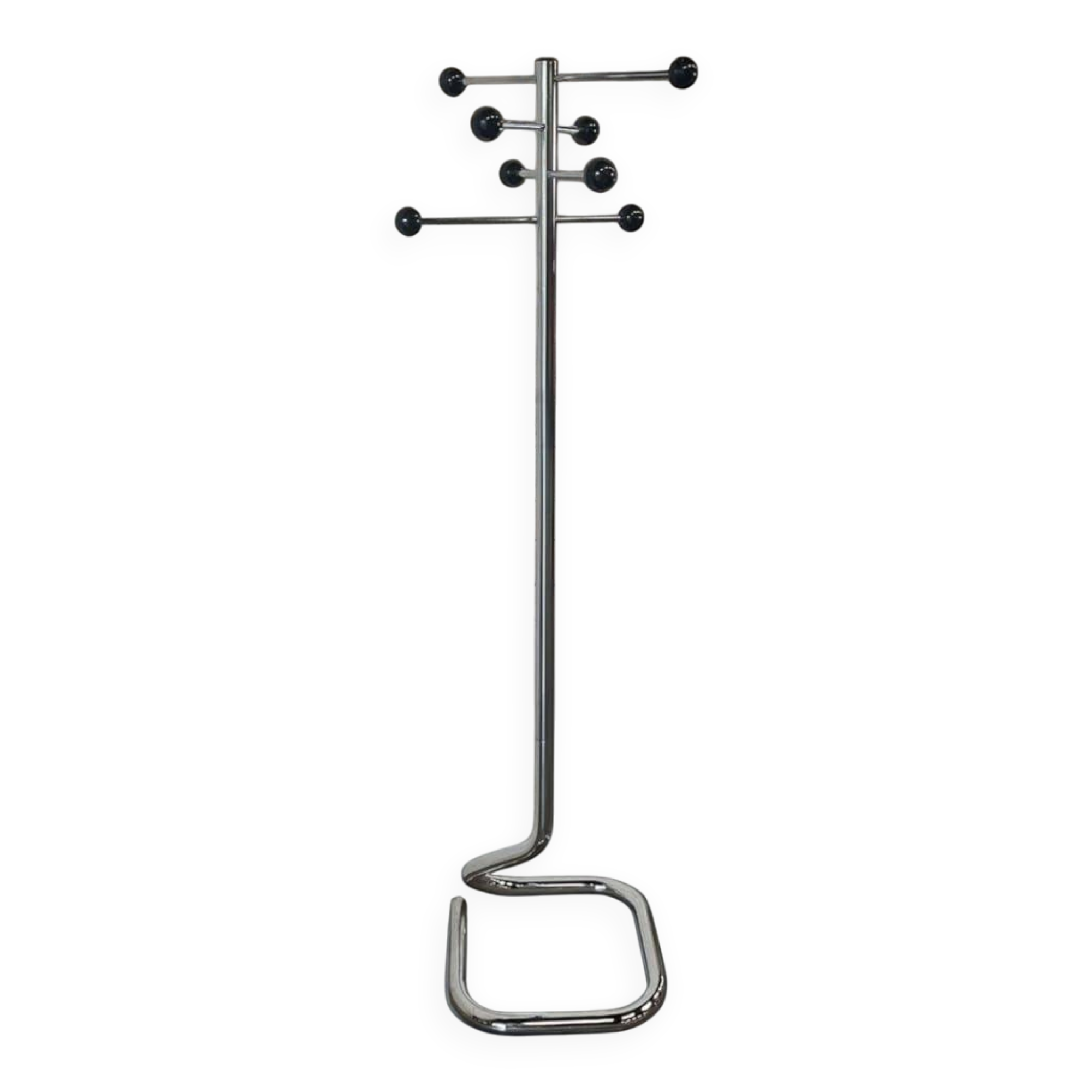 Chrome vintage coat stand / floor coat rack