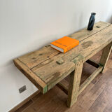 Solid wood console workbench