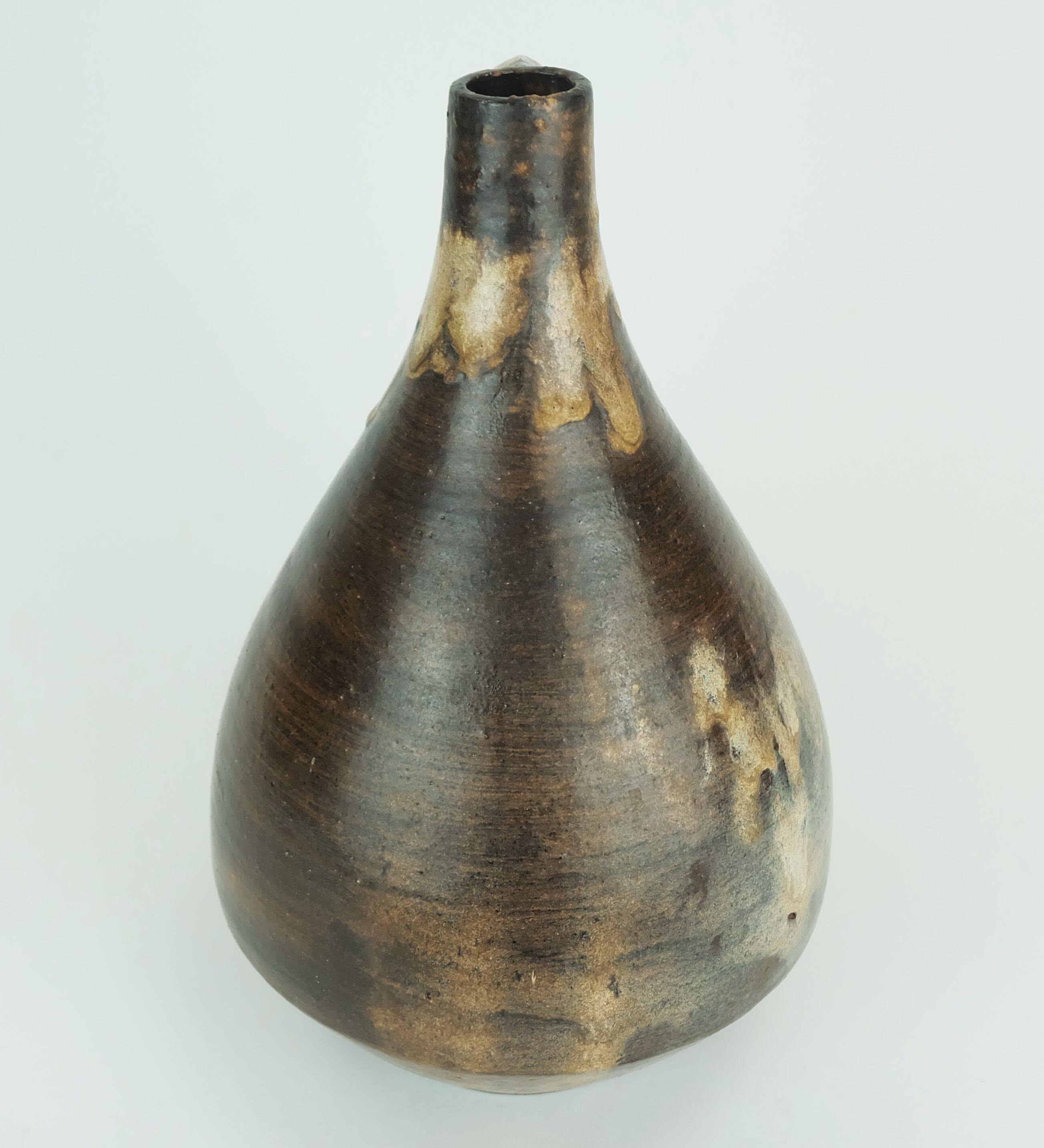 Vase en céramique moderne danoise, poterie d'atelier conny walther, danemark, années 1960-1970