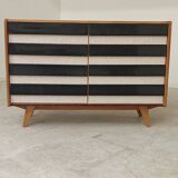 Wooden commode U 453 black and white by Jiri Jiroutek for Intérier Praha