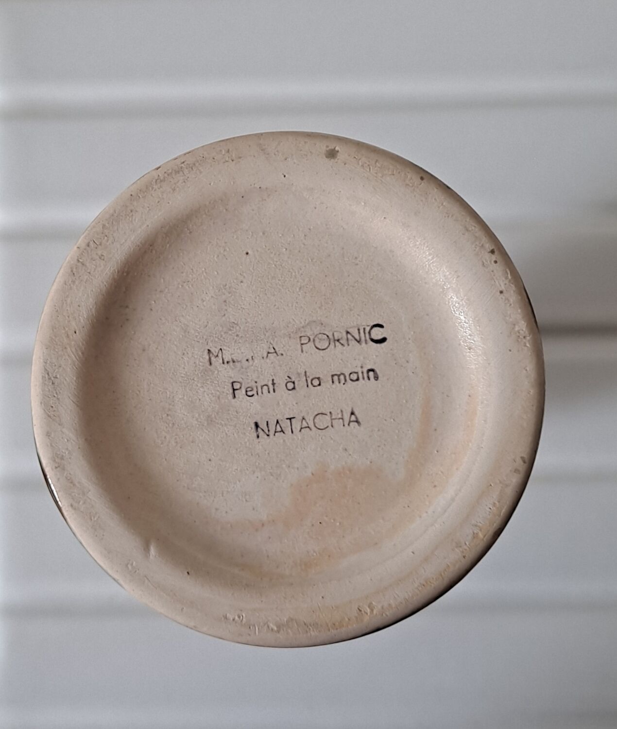 Pornic earthenware bottle