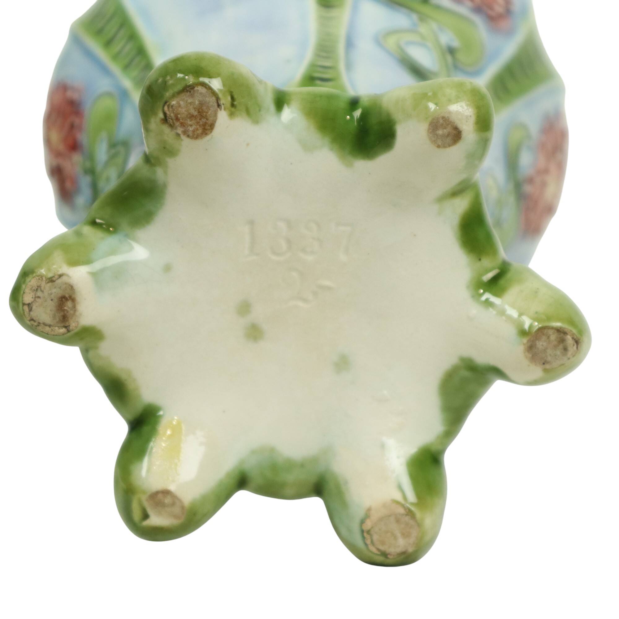 French Art Nouveau Majolica Earthenware Vases ca. 1900