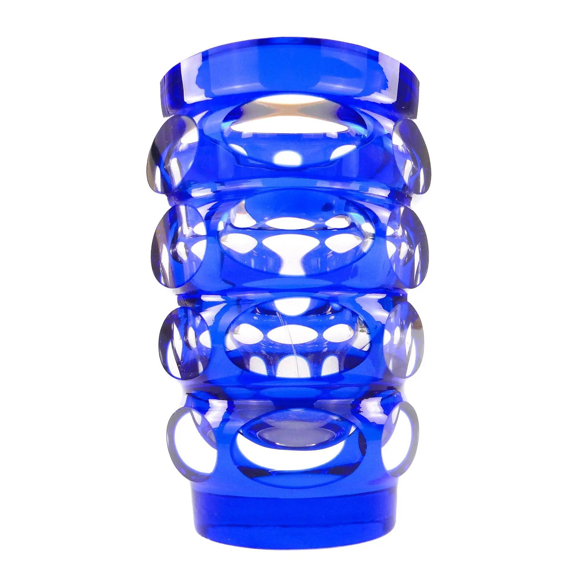 Mid-century modern vase, cobalt glass, Germany, 1950s