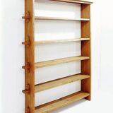 Brutalist shelf in solid wood - 1950s