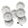7 assiettes creuses porcelaine vintage digoin sarreguemines modèle raphael motif fleurs dorées
