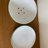 Glazed terracotta strainer and its cup