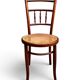 Ensemble de 4 chaises de bistrot 1900 dépareillées