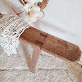 Old wooden farmhouse bench