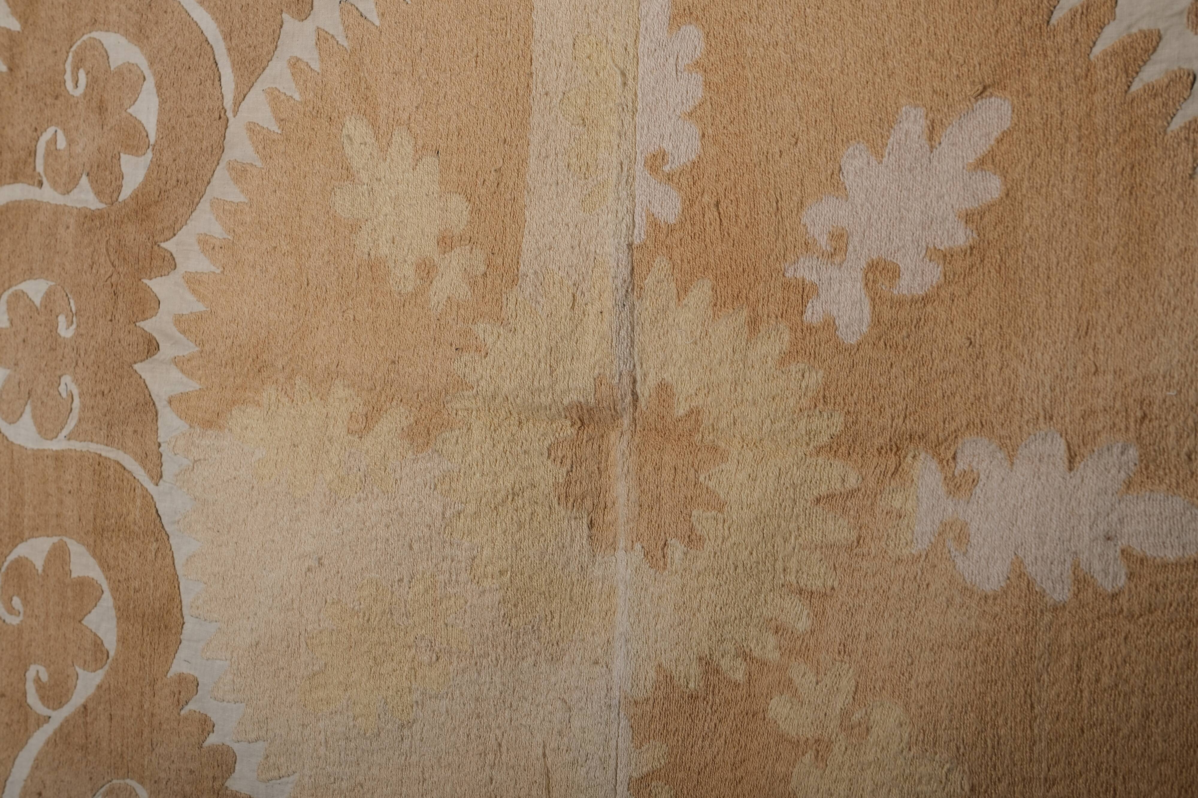 Hand knotted rug, vintage Turkish rug 135x155 cm