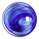 Large Blue Glass Bowl Atoll by Anna Ehrner for Kosta Boda / Sweden / 1990