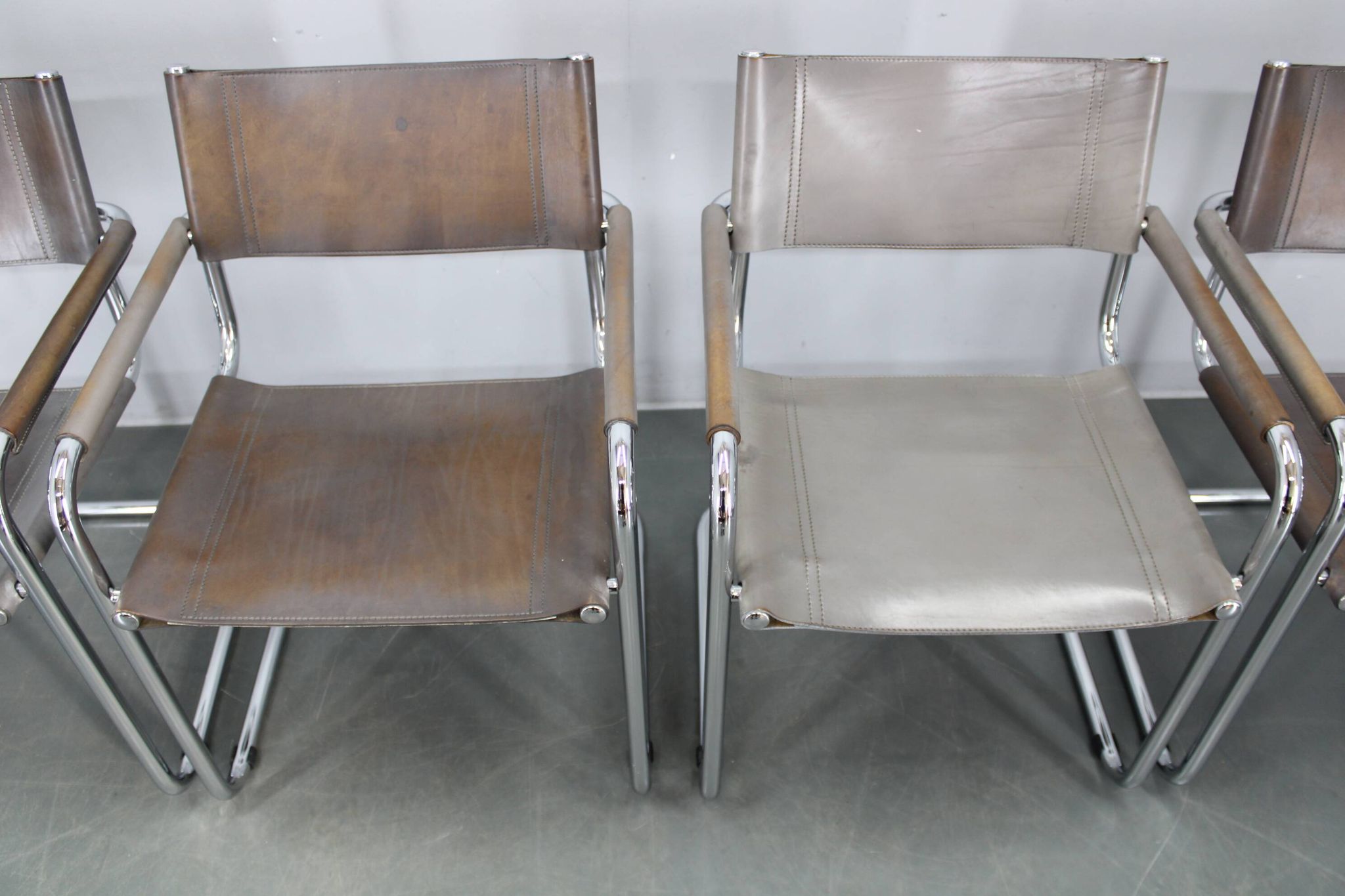 Set of four Bauhaus cantilever armchairs by Mart Stam, Italy