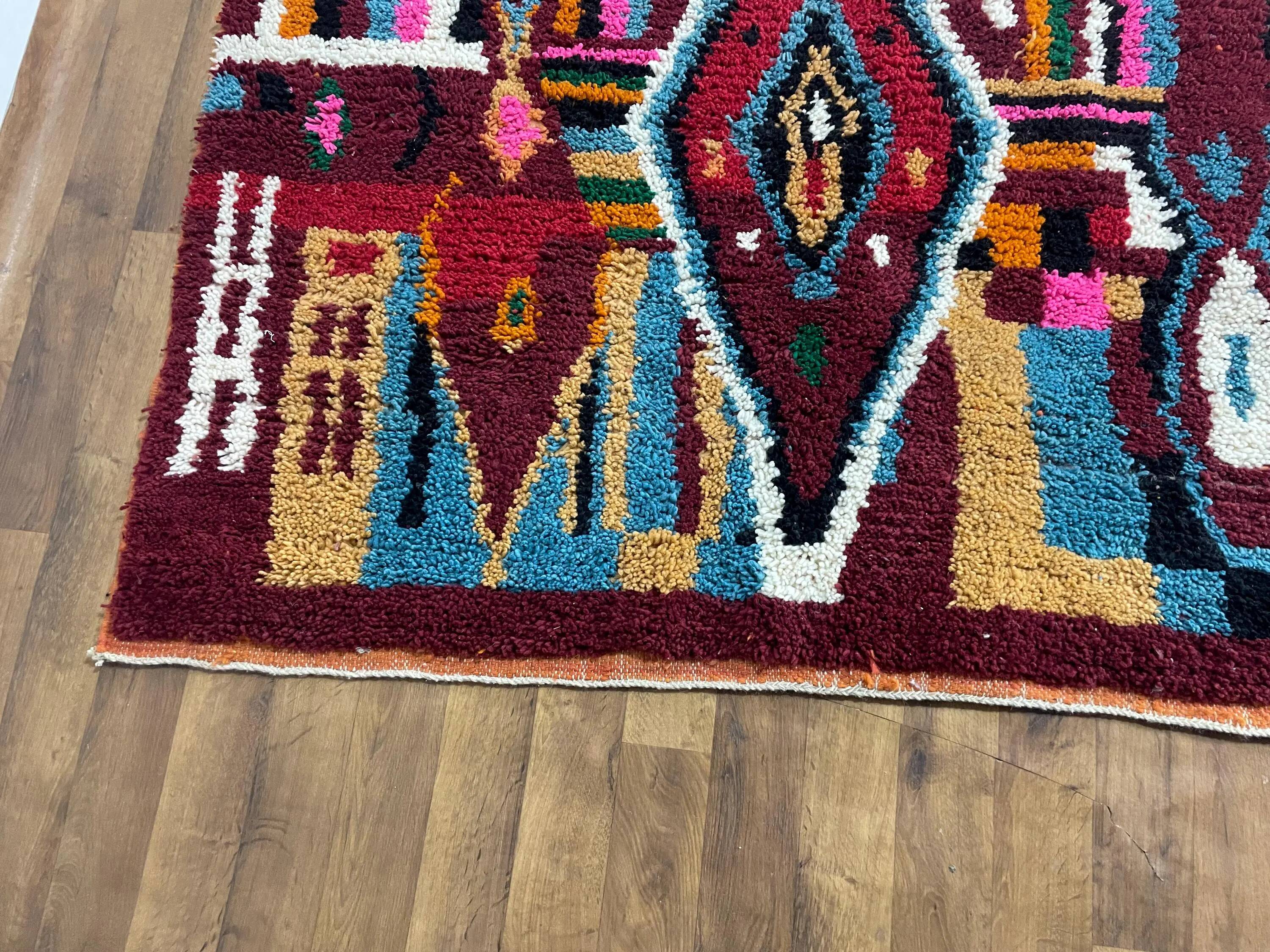 Tapis berbère artisanal fait main 3x2 m