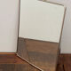 Silver-plated wall-mounted barber mirror