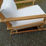 Pair of Lyda Levi armchairs for Mc Guire bamboo Italy Milan