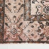 5x9 Shades Of Pink Brown Bordered Classic Wool Vintage Rug, 168x268Cm