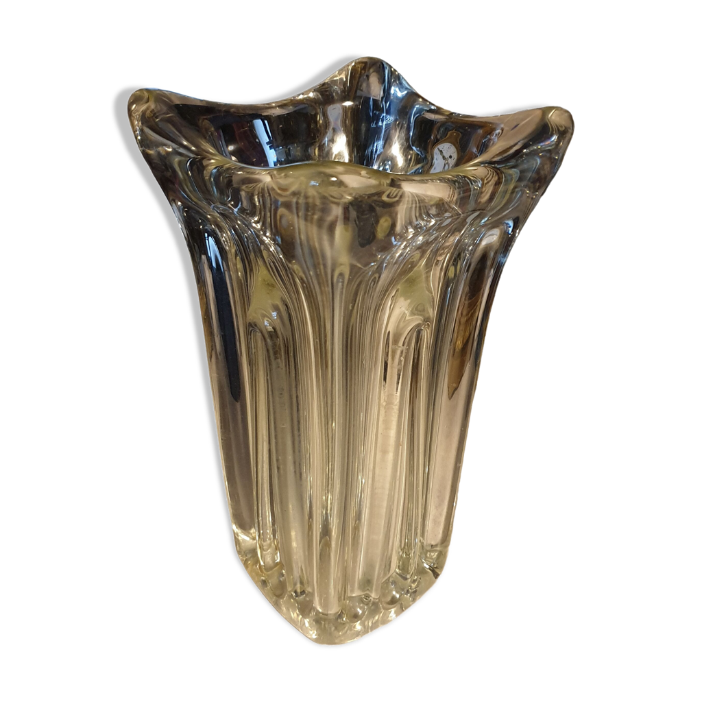 Vase Design Vintage Années 60/70 - Verre épais - Déco Rétro