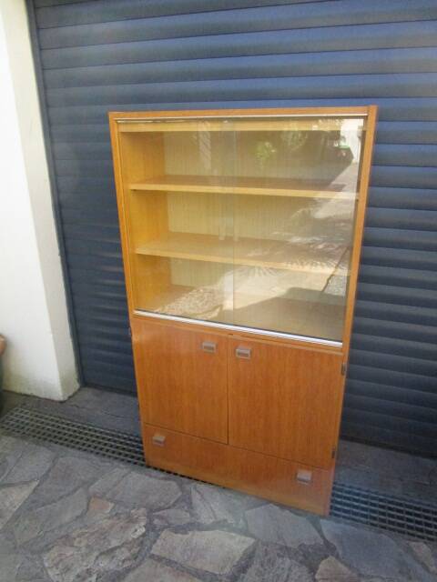 Vintage glass cabinet from the 60s