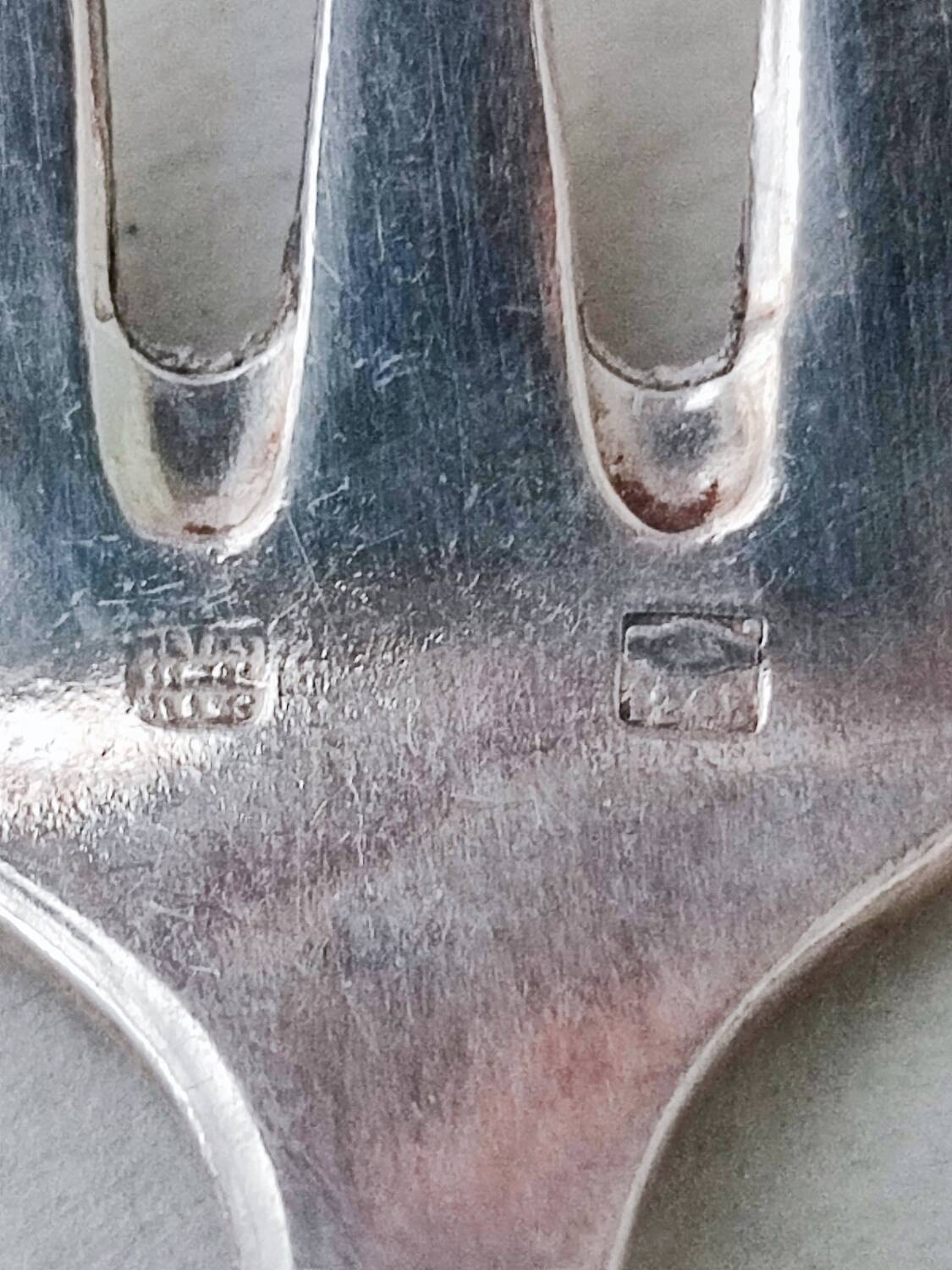 12 silverplated cake forks
