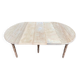 Table à manger ronde extensible Louis Philippe à volets rénovée 3 rallonges