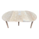 Table à manger ronde extensible Louis Philippe à volets rénovée 3 rallonges
