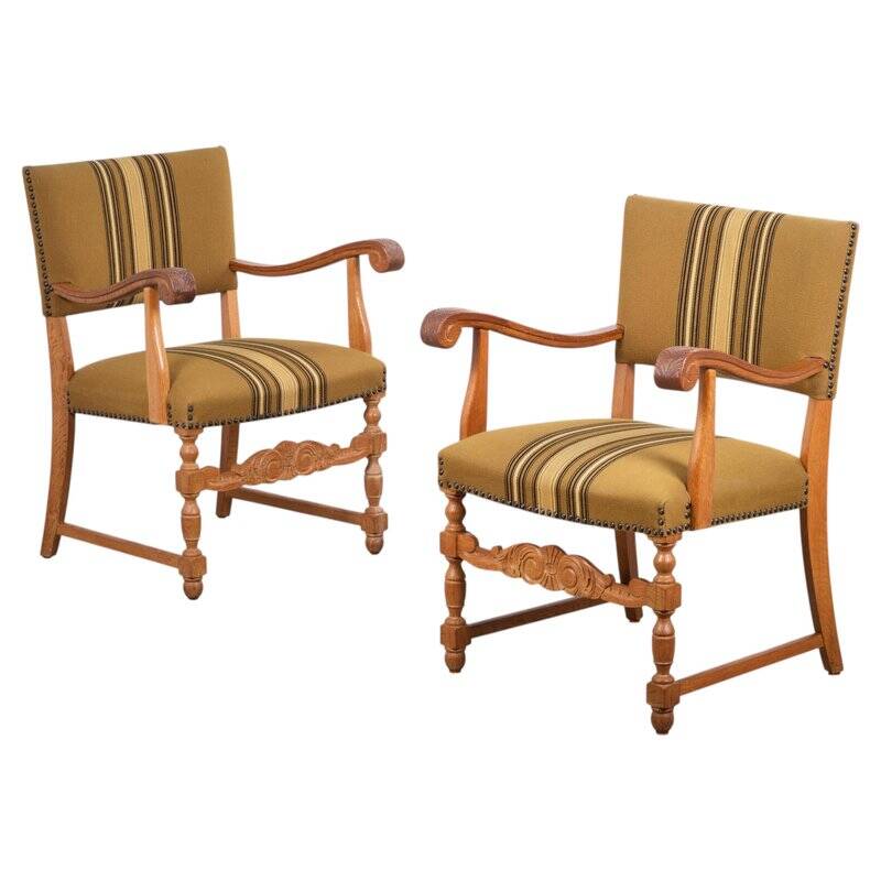 Fauteuils en chêne, Danemark, années 1960, ensemble de 2