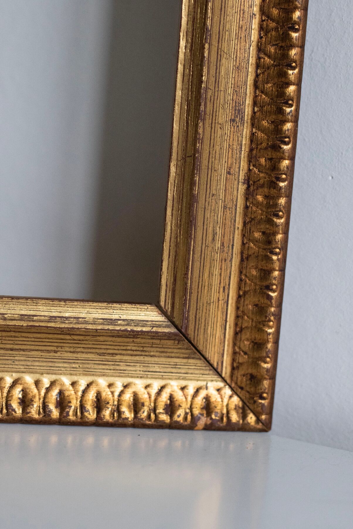 Old gilded wooden frame