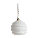 Speckled white opaline globe walker