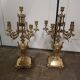 A pair of candle holders