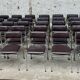 Series of 42 civic chairs year 1970 stackable chrome and skai
