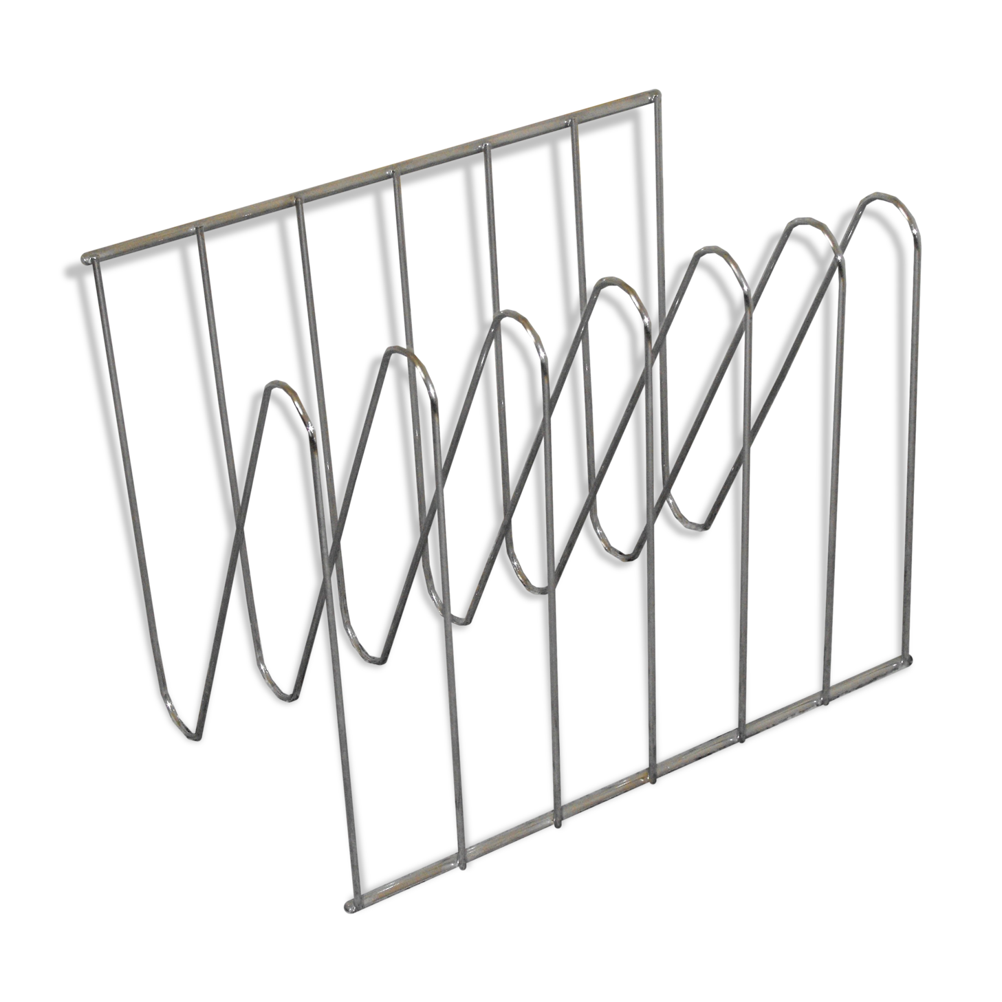 Chrom metal magazine rack 1970