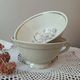 Two retro country-style porcelain tea cups, Former Royal Manufacture