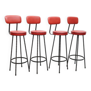 Tabourets de bar en fonte - skai