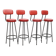 Set barkrukken gietijzer rood skai