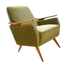 Club Chair fabric with armrests teak 50s 60s