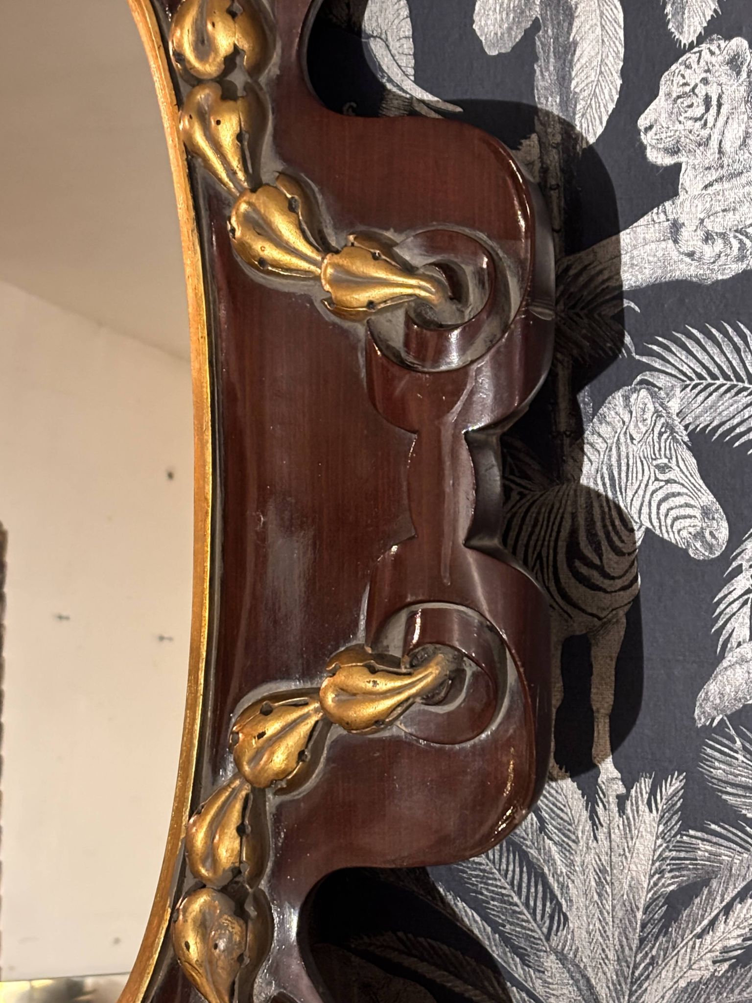 Miroir acajou 1950