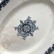 Oval ironstone dish "Guirlande Service" JVB Jules Vieillard Bordeaux