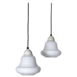 Opaline Glass Ceiling Lamps, Denmark, 1940-50s