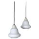 Opaline Glass Ceiling Lamps, Denmark, 1940-50s