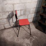 Chair in pink red formica 1960