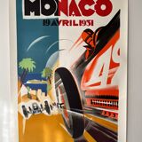 Lithograph of the 1931 Monaco Grand Prix