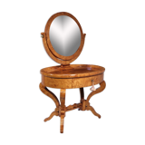 Antique swedish biedermeier dressing table in satin birch 1880