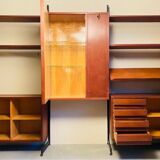 Italian Multi Functional Wall Shelving System with Table