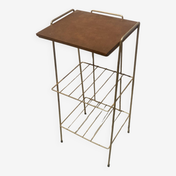 Gold metal side table